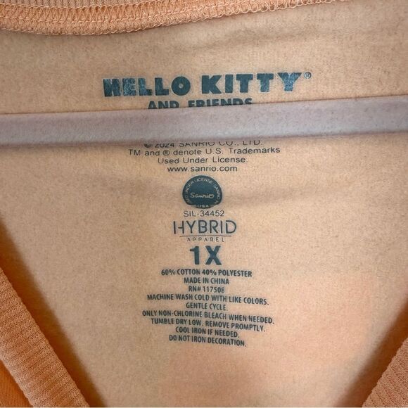 Hello Kitty Peach Sweatshirt with Purple Print - Picture 2 of 5